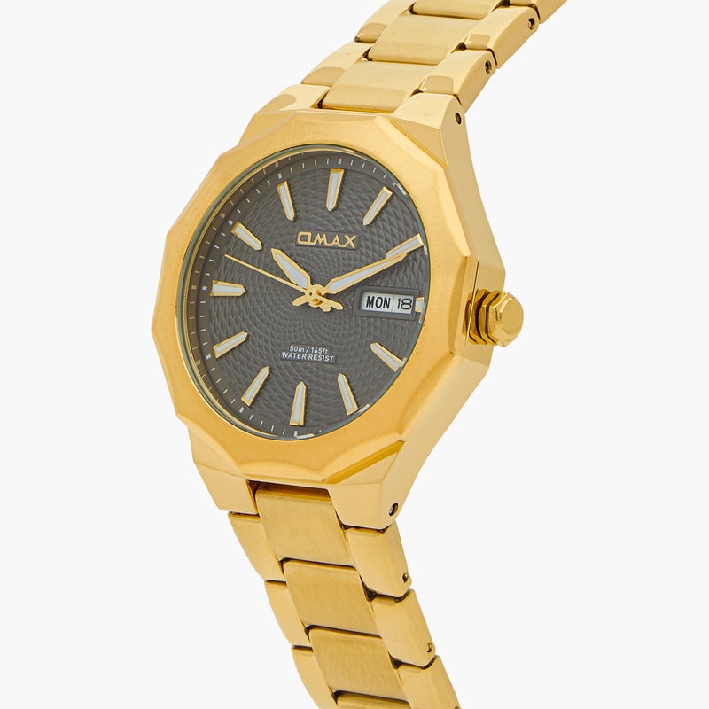 OMAX ساعة يد أنالوج ذهبية للنساء من أومكس - Image 4